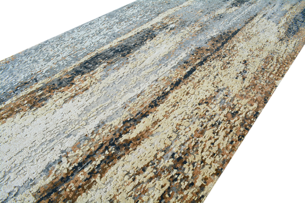 Elixir Runner 3x8 Gold/Charcoal Wool and Silk