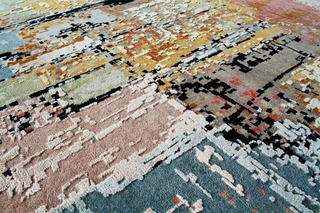 Eden Round Gold/Green Wool and Silk