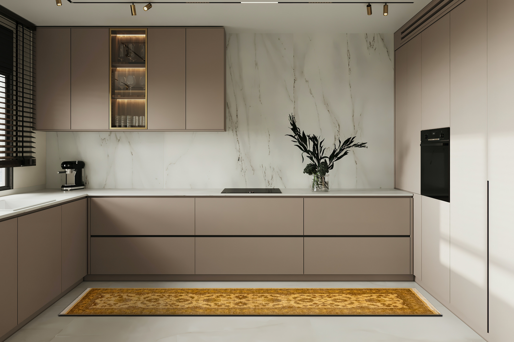 Chobi 3x10 Runner Cream/Light Brown Wool