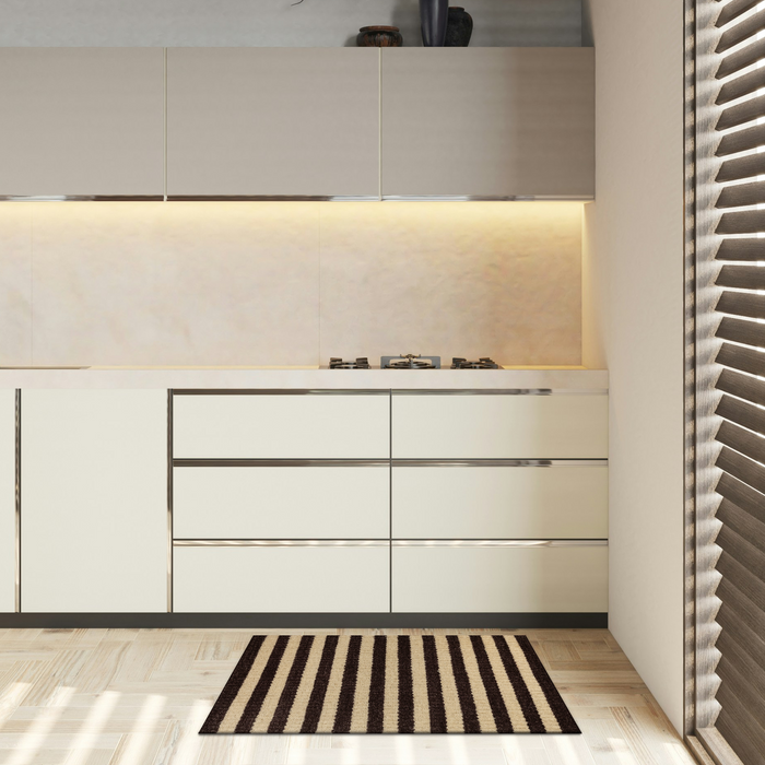 Dhurrie 2x3 Charcoal/ Beige Wool B