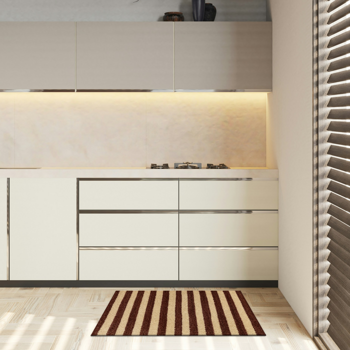 Dhurrie 2x3 Maroon/Beige Wool A