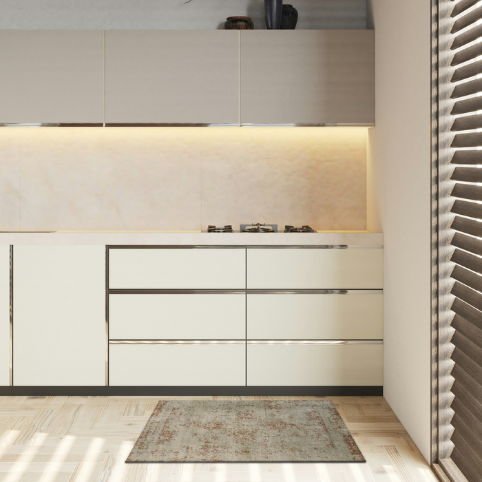 Pokhara 3x5 Aqua/Brown Wool and Bamboo Silk touch.