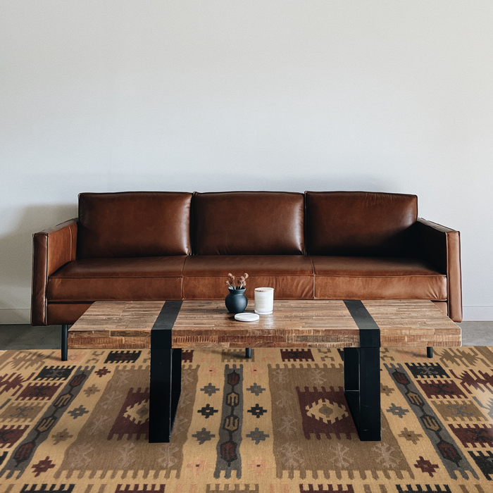 Navajo Design 5x7 Brown wool