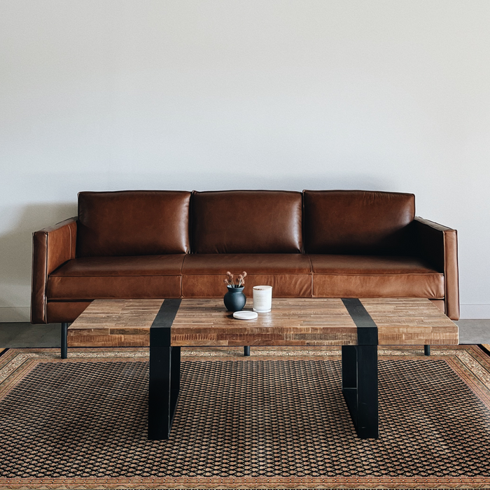 Mir 6x9 In Black/Cream Wool and Silk A