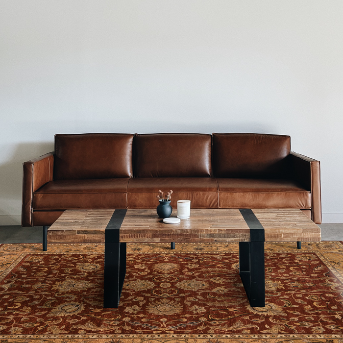 Elegance 6x9 Rust and Beige Wool