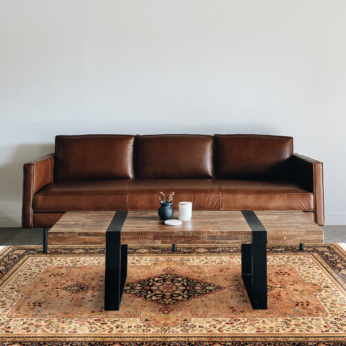 Shah Kashan 6x9 Black/Beige Wool