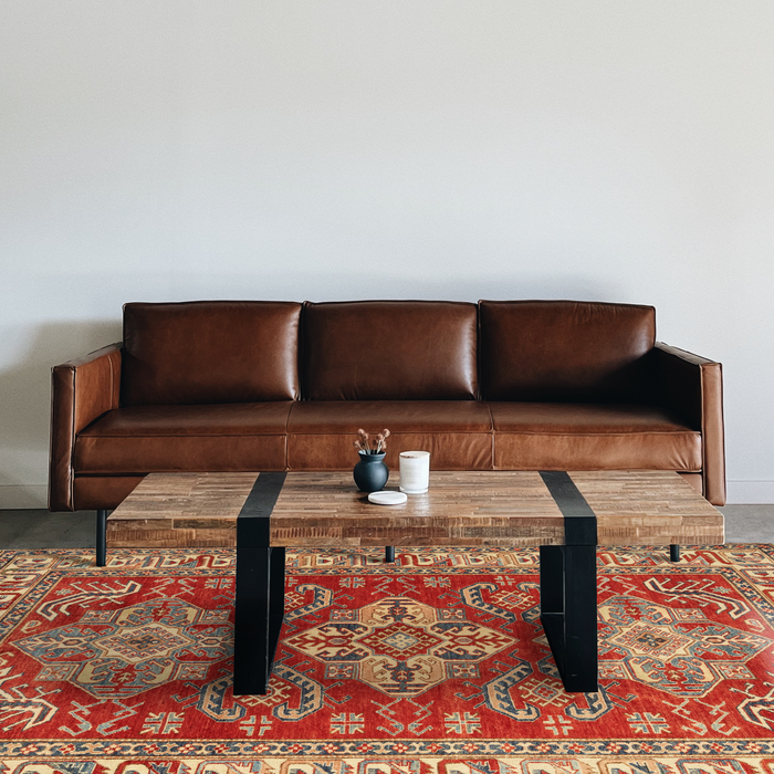 Super Kazak 5x7  Red and Ivory