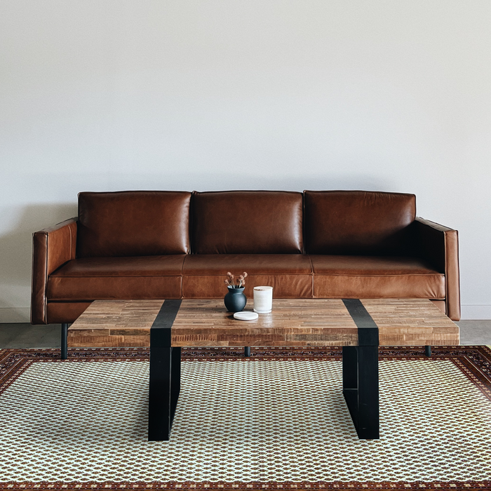 Mir 6x9 Cream/Black Wool and Silk B