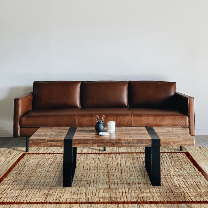 Chuk Palu 8x8 Beige/Burgundy Ghazni Wool