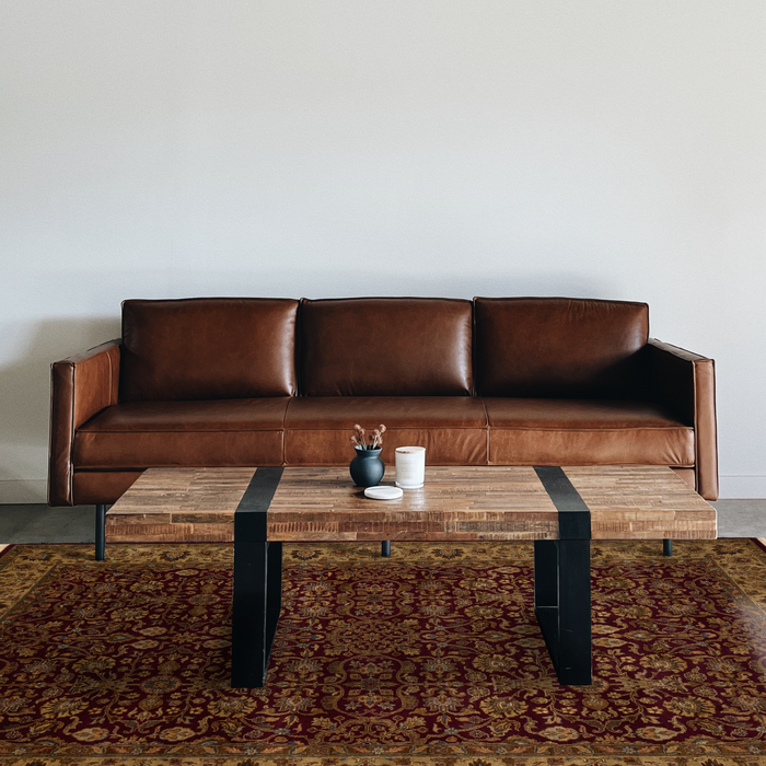 Lavar Kirman 6x9 Premiere Burgundy/Light Green Wool