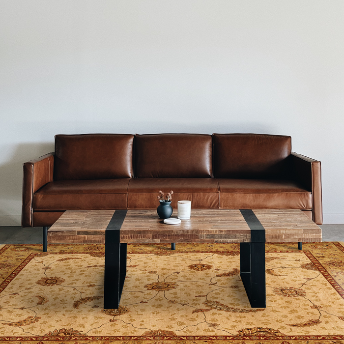 Elegance 6x9 Beige/Gold Ghazni and Argentinian Wool