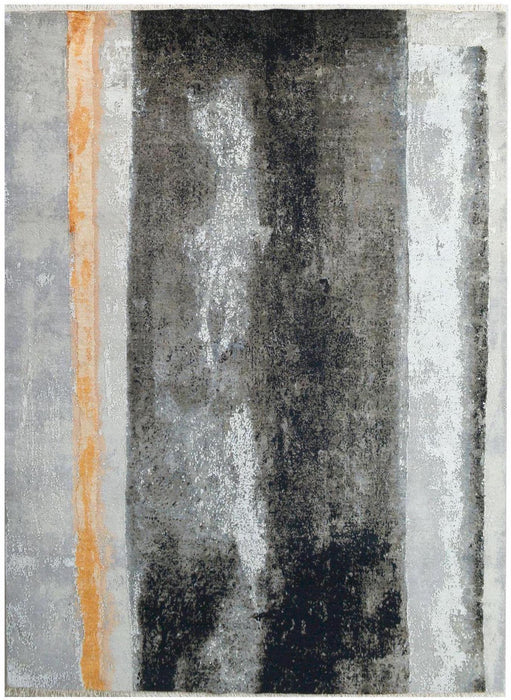 Liquid Air 5x7 Black/Grey Wool and Silk