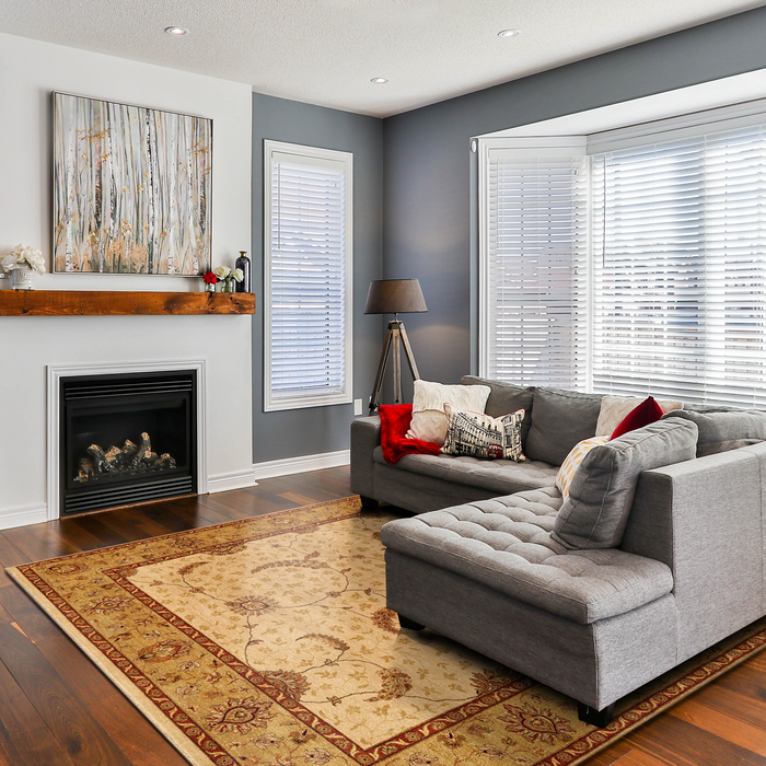 Elegance 8x10 Beige/Gold Ghazni and Argentinian Highland Wool