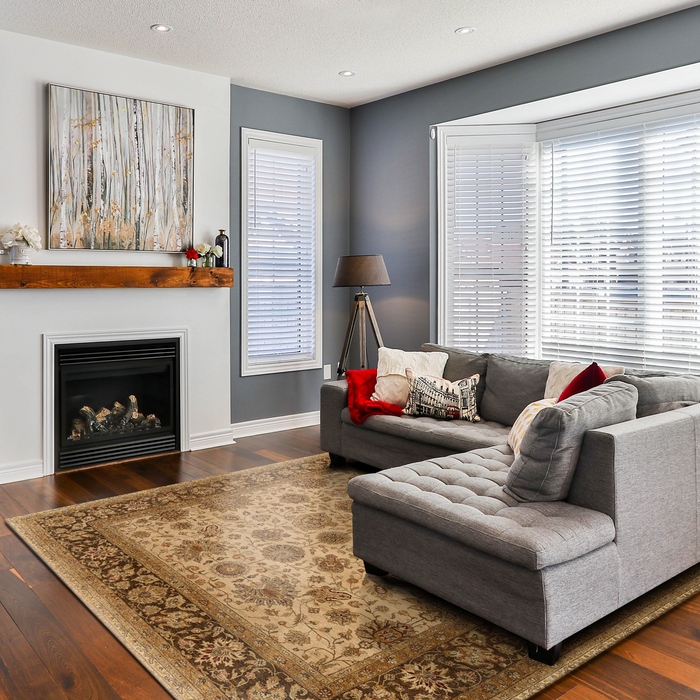 Agra 8x10 Ivory/Brown Wool