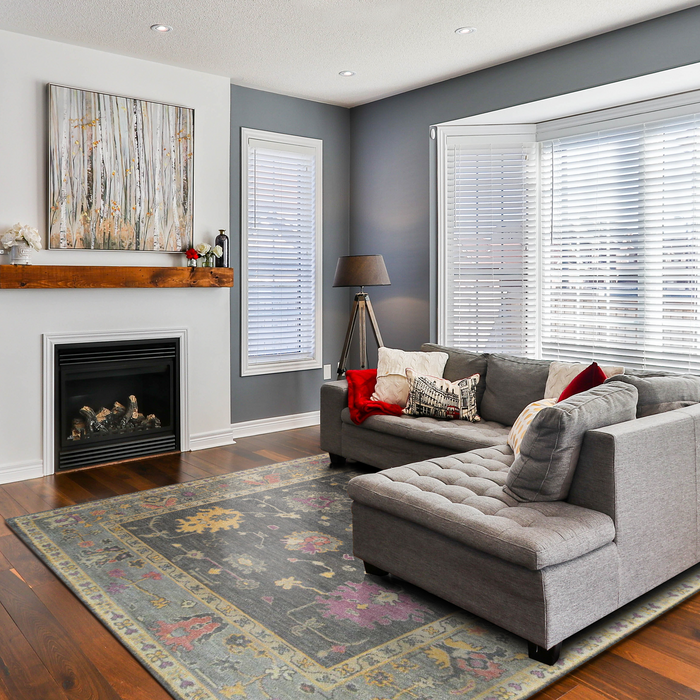 Modern Classic 8x10 Light Grey Wool