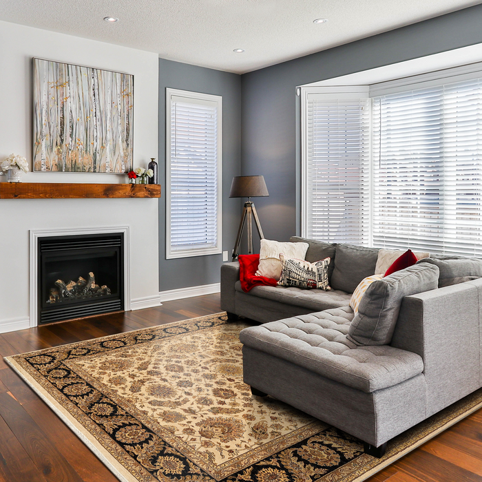 Premiere Collection 8x10 Ivory/Black Wool