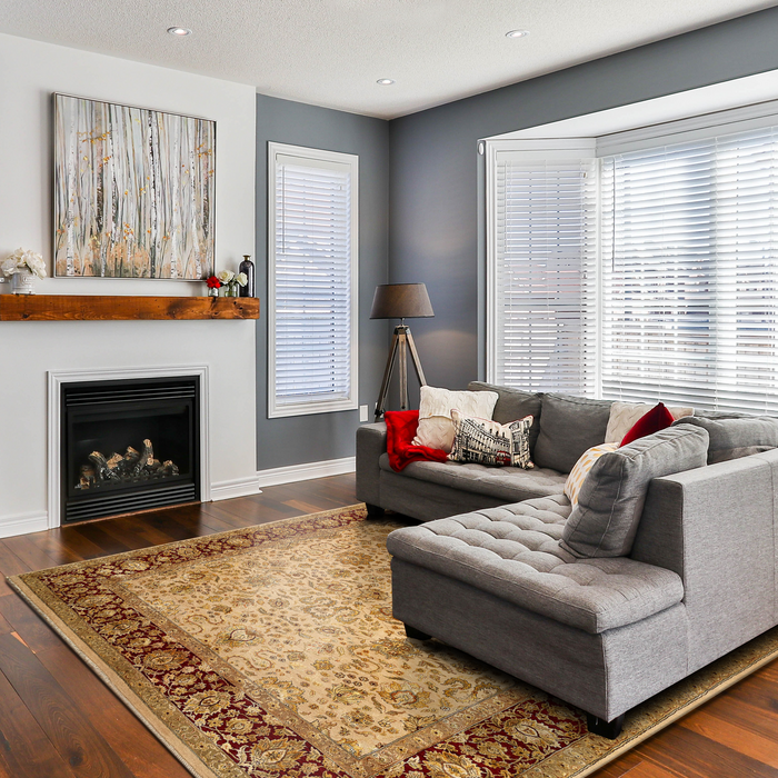 Reflections 9x12 Ivory/Red Wool and Silk