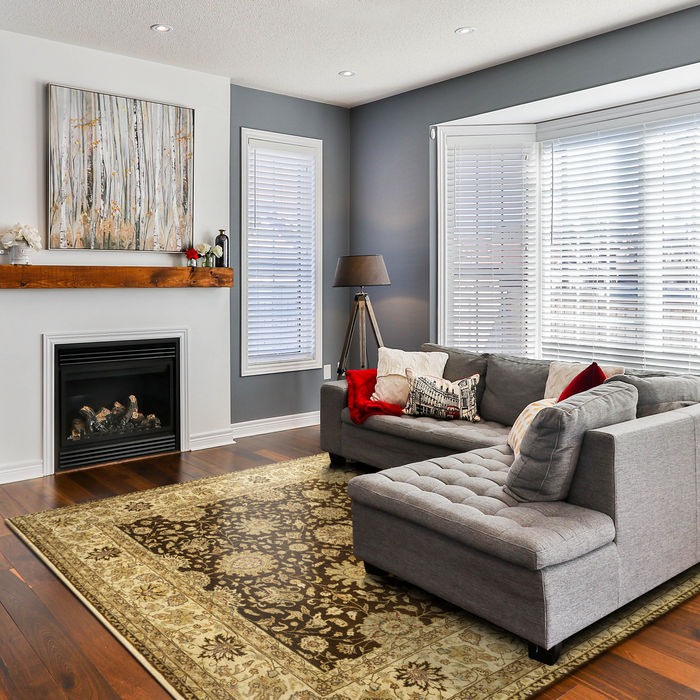 Agra 8x10 Brown/Ivory Wool