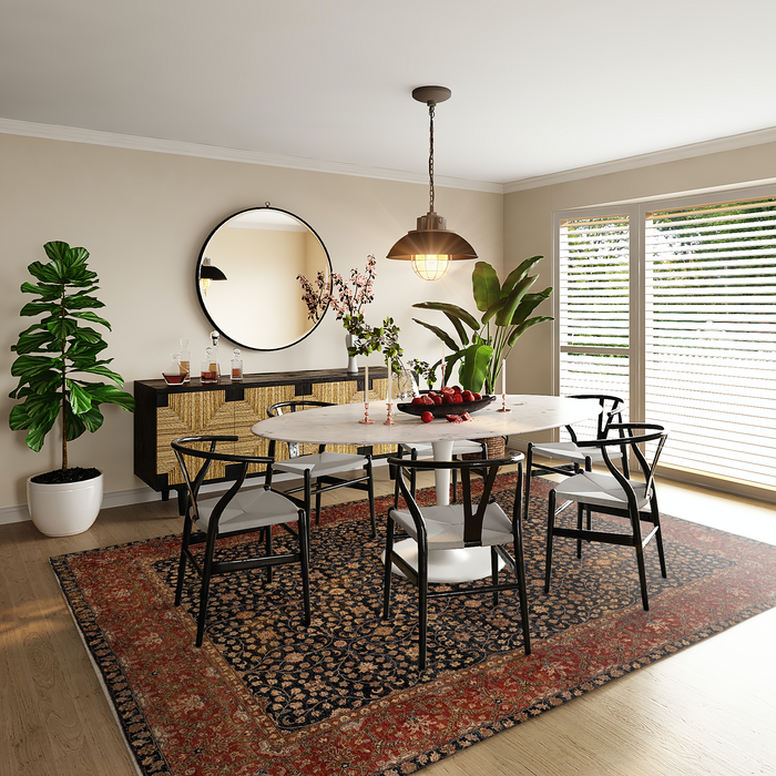 Elegance 9x12 Black/Red/Gold Australian and Ghazni Wool.