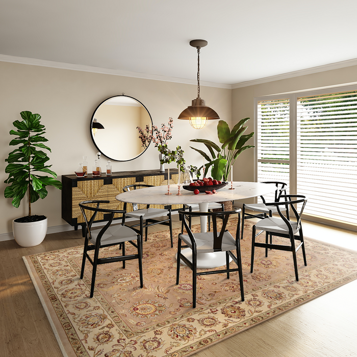 Indo Persian 9x12 Beige/Brown Wool and Silk.