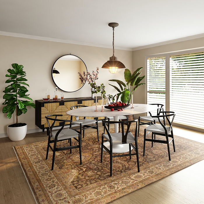 Agra 8x10 Brown/Ivory Wool