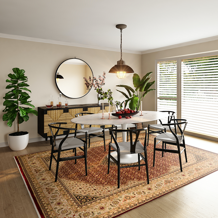 Tabriz 8x10 Burgundy/Beige/Blue Wool and Silk