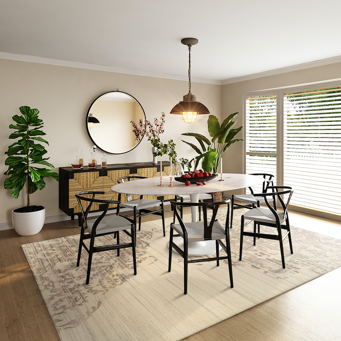 Reflections 8x10 Grey/Ivory New Zealand Wool