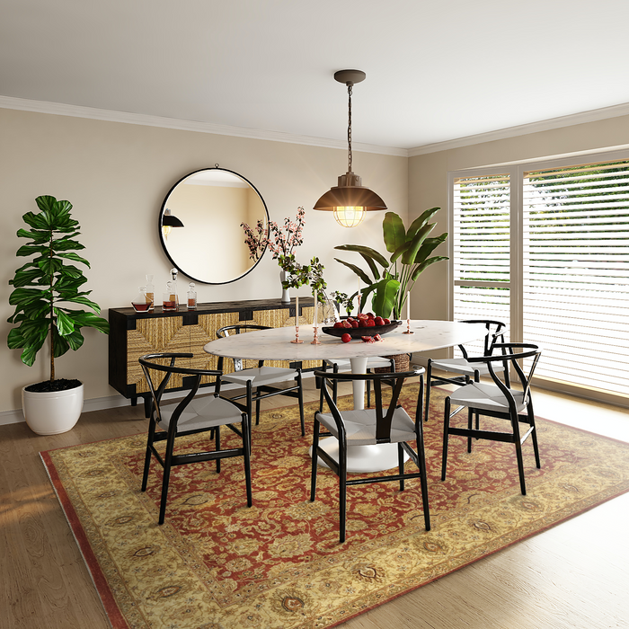 Elegance 8x10 Red/Gold Wool