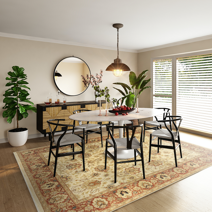 Elegance 8x10 Beige/Rust Wool