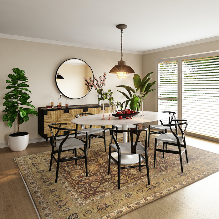 Agra Kashan 9x12 Brown/Gold Ghazni Wool