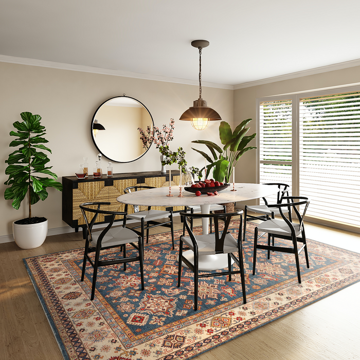 Super Kazak 8x10 Blue