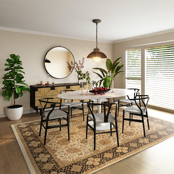 Dune 9x12 Beige/Black Wool