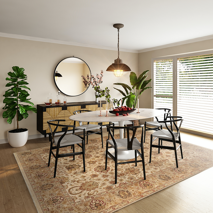 Elegance 8x10 Ivory/Beige Ghazni Wool