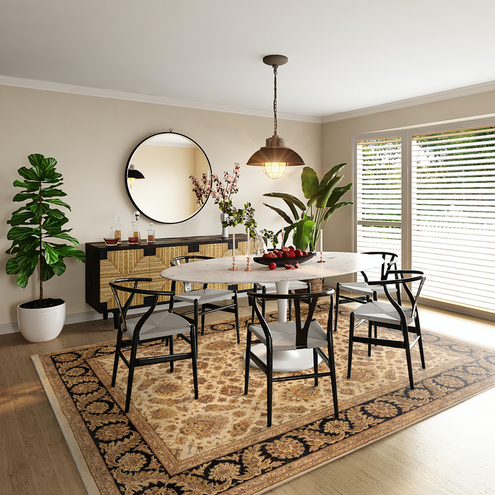 Premiere Collection 8x10 Ivory/Black Wool