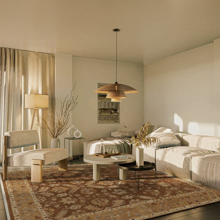 Reflections 9x12 Brown/Gold Wool and Silk Embossed B