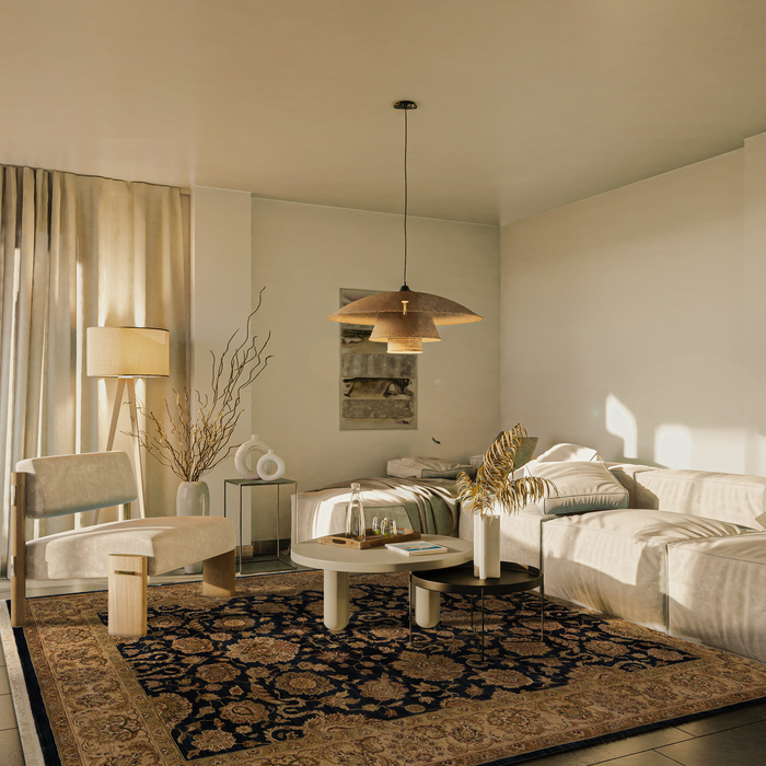 Immortelle 10x14 Agra Black/Gold Wool