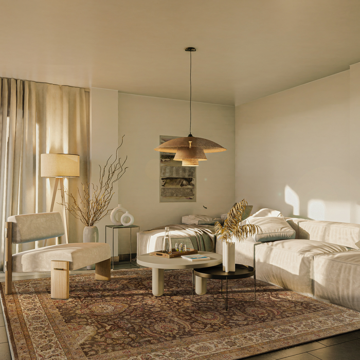 Agra 8x10 Brown/Ivory Wool