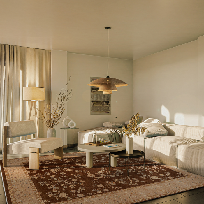 Reflections 9x12 Brown/Beige Raw Silk