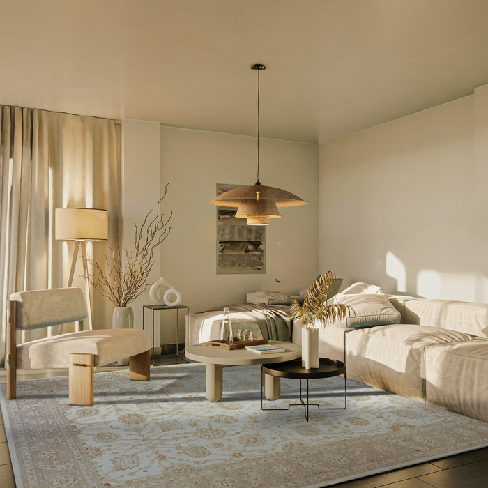 Chobi 9x12 Ivory/Dark Beige Ghazni Wool