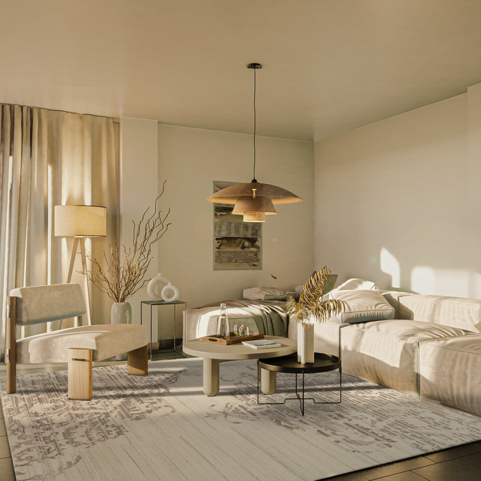 Reflections 8x10 Grey/Ivory New Zealand Wool