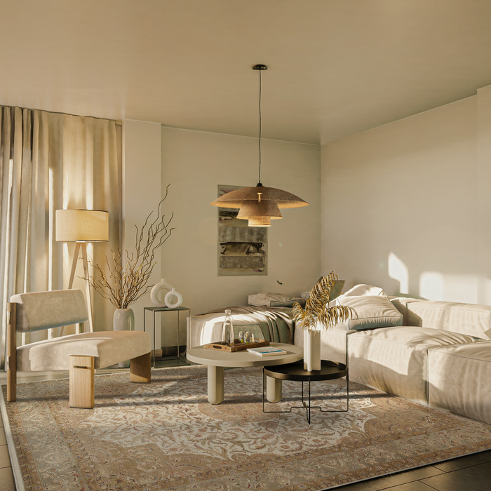 Indo Persian Varanasi 9x12 Beige/Light Green Wool and Silk