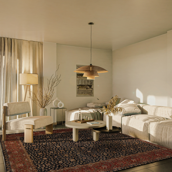 Elegance 9x12 Black/Red/Gold Australian and Ghazni Wool.