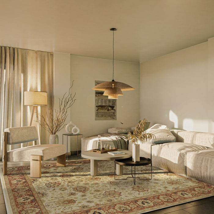 Elegance 8x10 Beige/Rust Wool