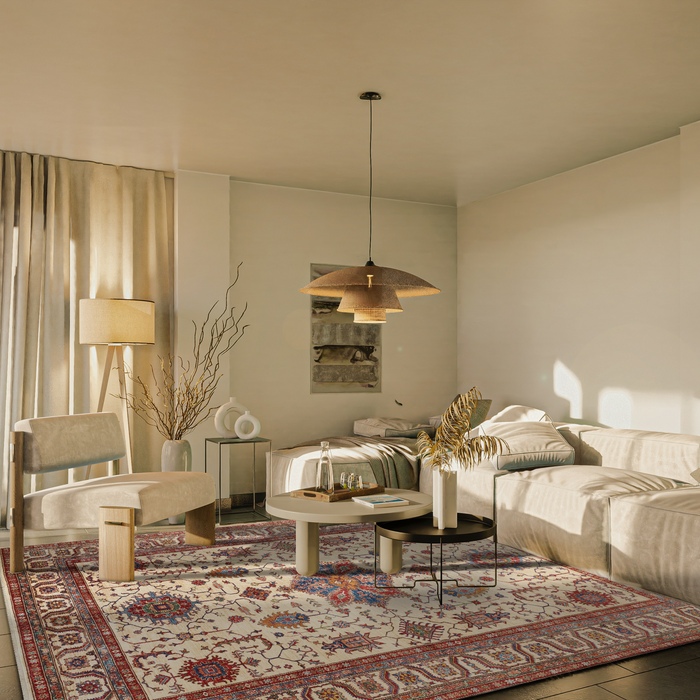 Super Kazak 9x12 Ivory