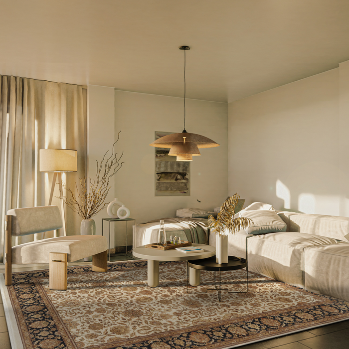 Premiere 9x12 Ivory/Black Wool