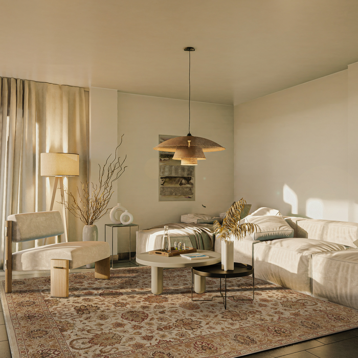 Elegance 8x10 Ivory/Beige Ghazni Wool