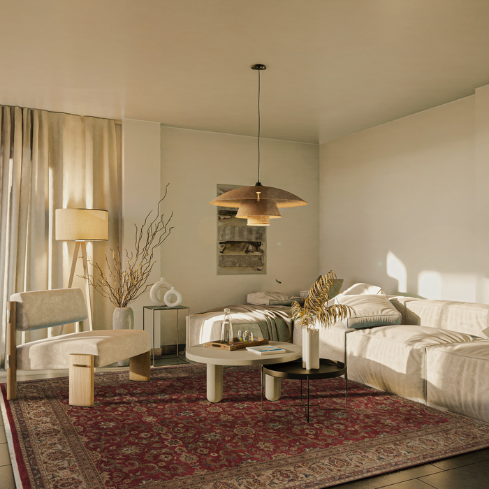 Premiere 8x10 Red/Beige Wool