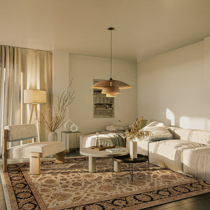 Premiere Collection 9x12 Ivory/Black Wool