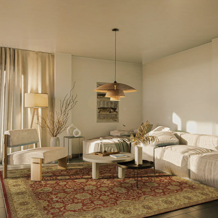 Elegance 8x10 Red/Gold Wool