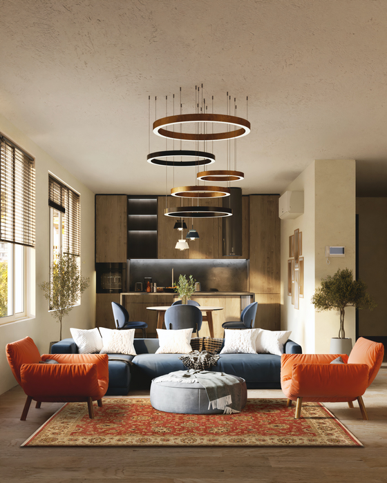 Agra 6x9 Rust/Green Wool